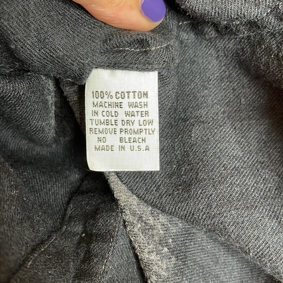 Mona Thalheimer Gray Black Plaid Ombre Flannel Long Sleeve Shirt Size XS - Picture 6 of 6